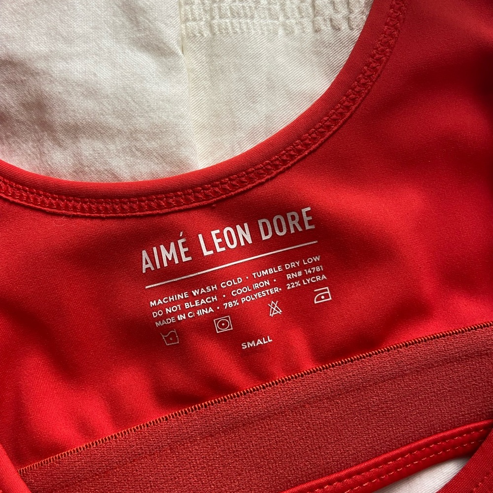 Aime Leon Dore Red Sports Bra - Picture 3 of 4